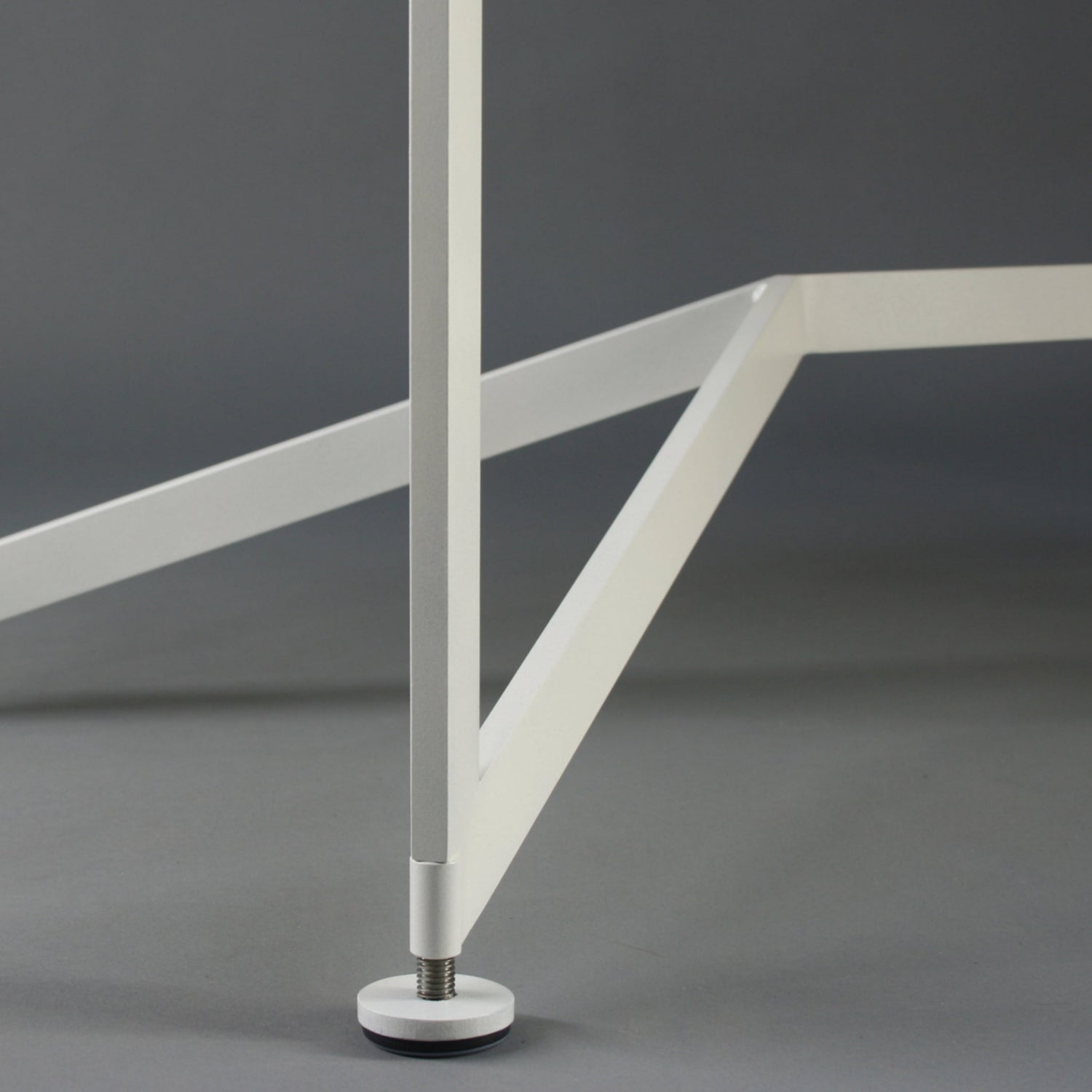 Bevel Coffee Table - Heron White legs detail